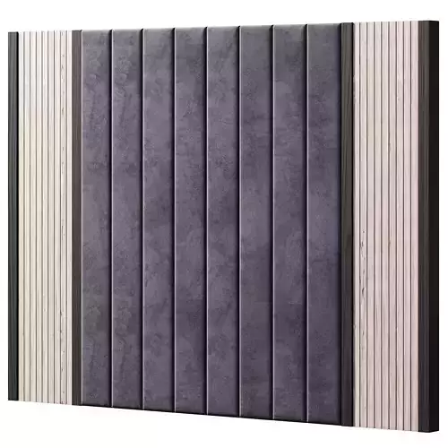 Panel headboard with stripes