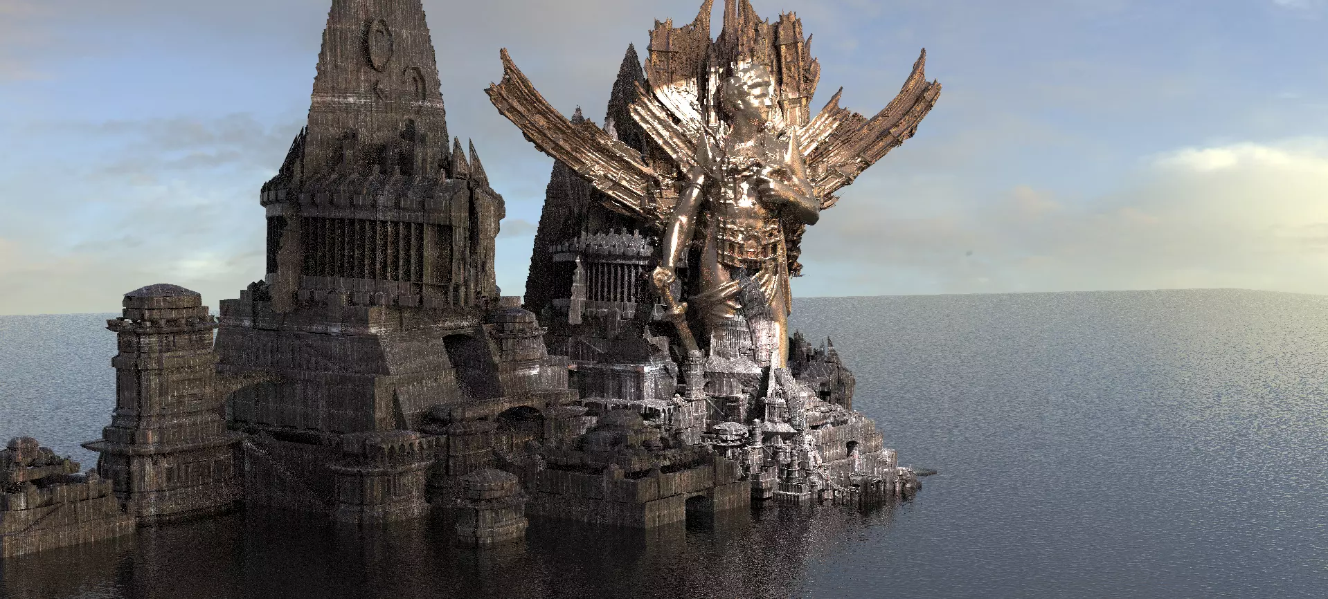 Hyborian Arch Wizards Towers Kit bash 3D model_0