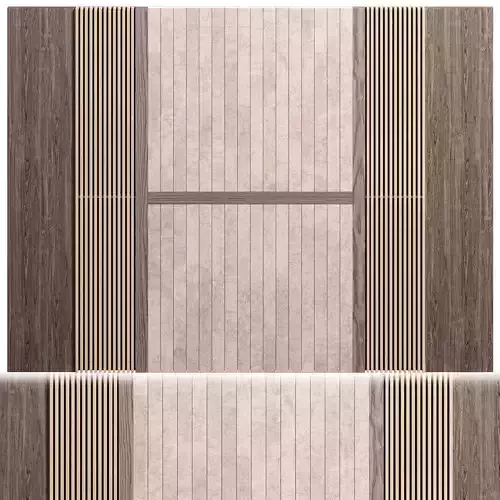 Panel set of wooden floor tiles