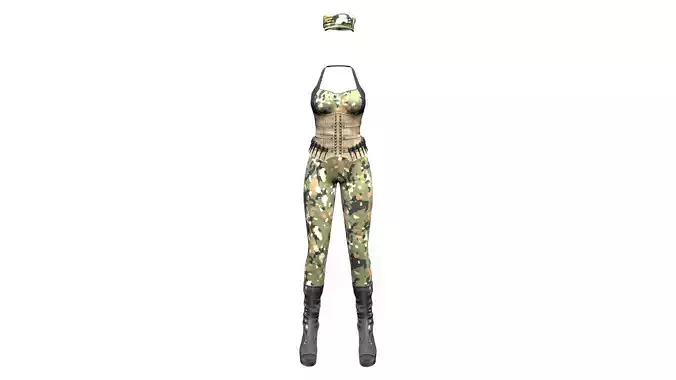  Women Camouflage Full Military Soldier Outfit