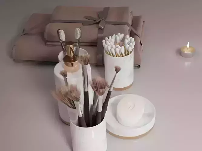 Luxury Bathroom Decoration Assets Set 2 3D model