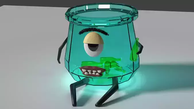 alcoholic botlle 3D model