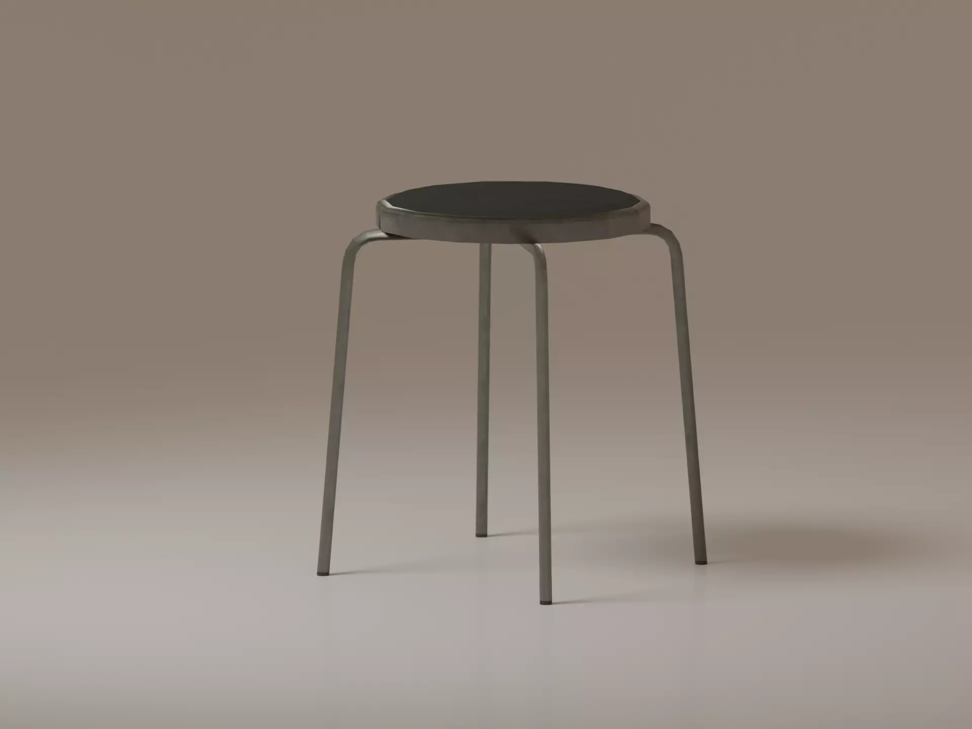 Low-poly Round Stool Free low-poly 3D model_0
