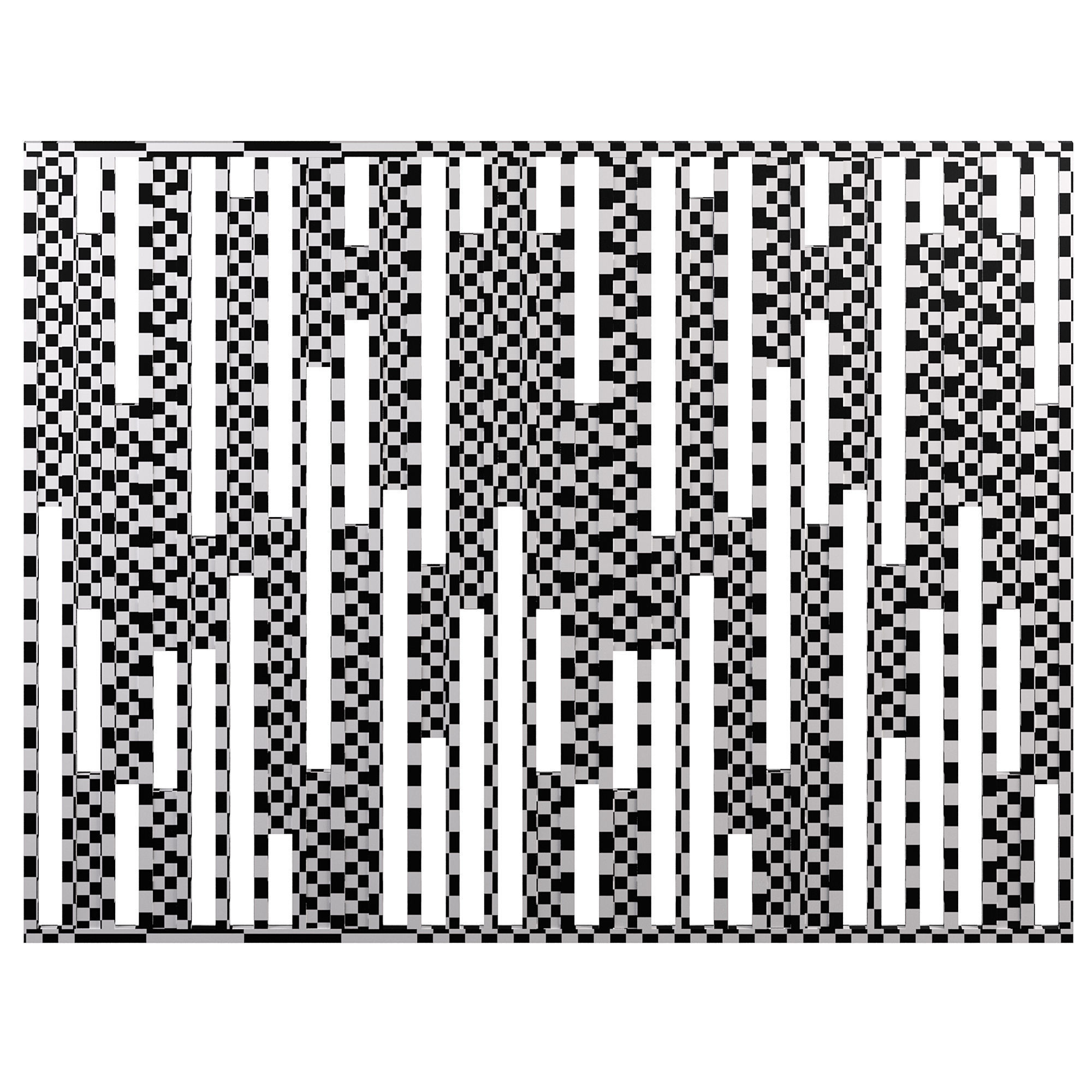 Panel gold and striped wall art 3D model_7