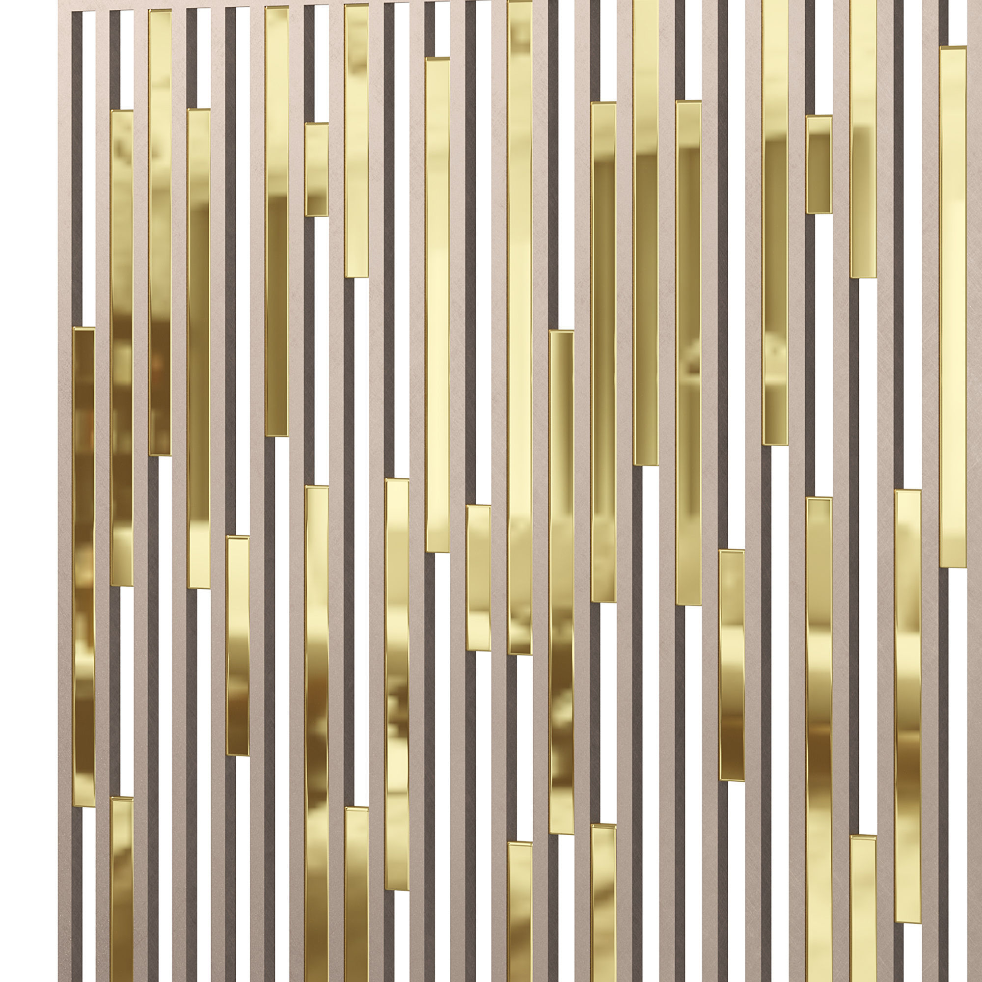 Panel gold and striped wall art 3D model_1