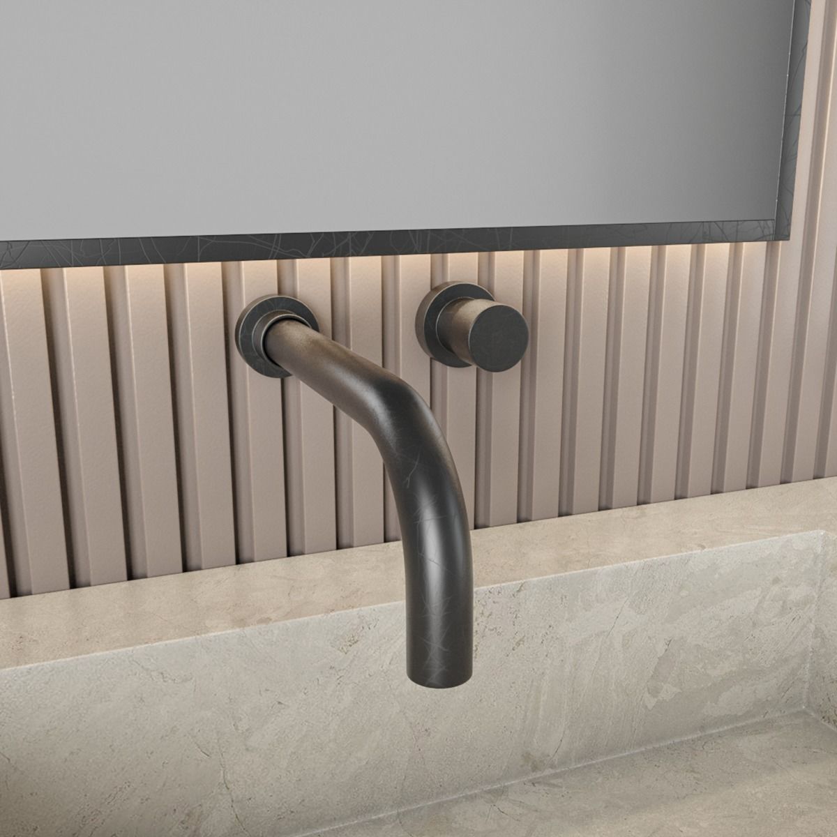 Bathroom furniture set 52 3D model_2