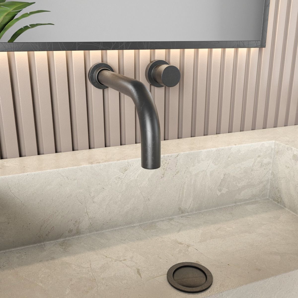 Bathroom furniture set 52 3D model_4