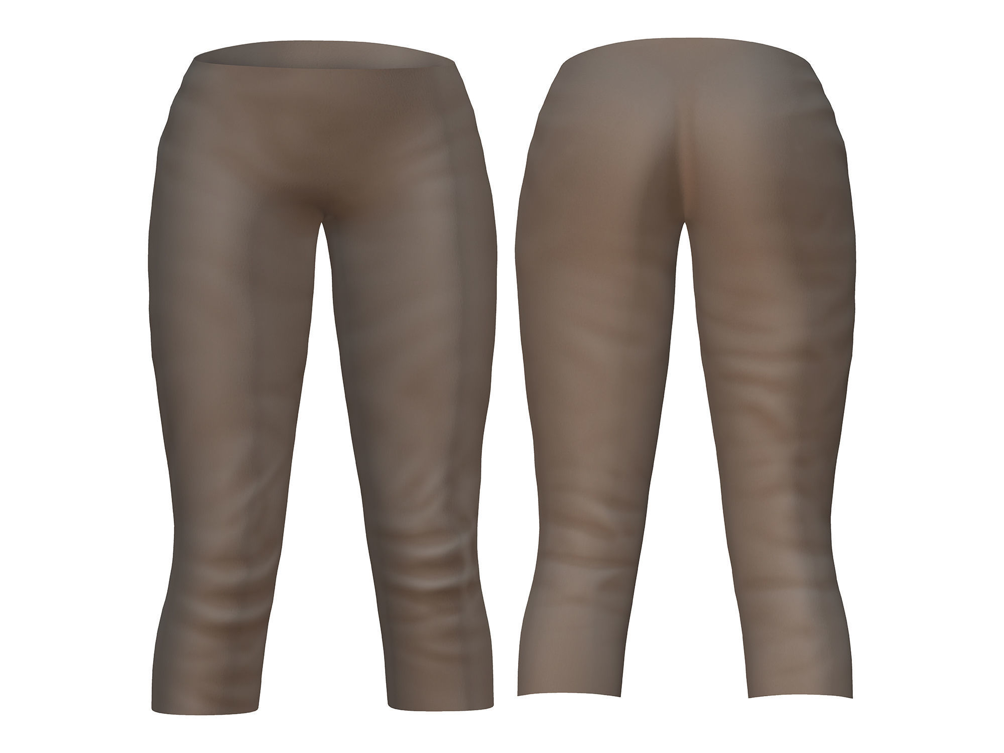 Dystopian Medieval Top Pants Boots Outfit Low-poly 3D model_4