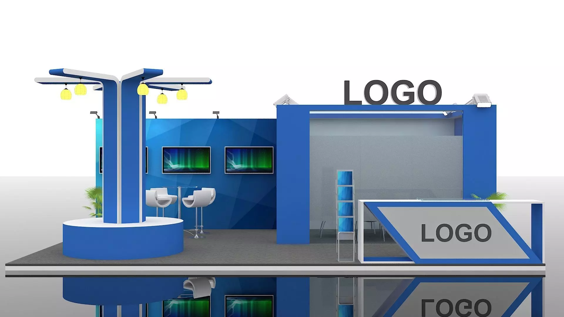 Exhibition Stand design 8 meter x 5 meter 3D model