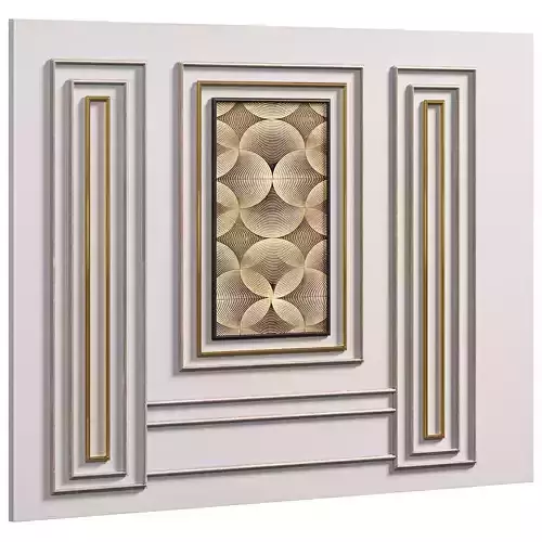 Panel door with gold and panels