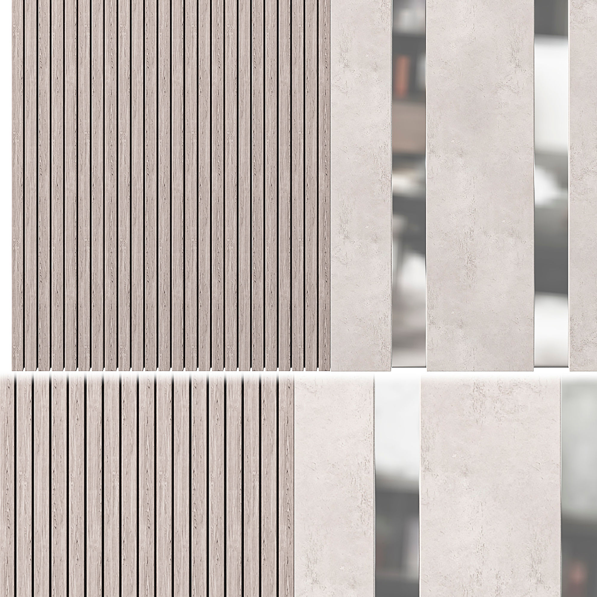 Panel marble wall panels 3D model_4