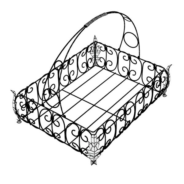 Basket and bowls collection 14 items 3D model_41