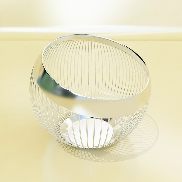 Basket and bowls collection 14 items 3D model_15