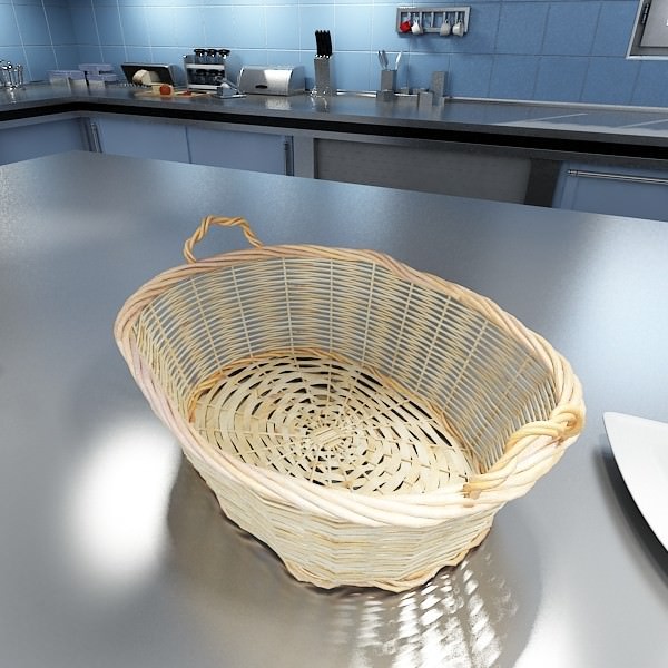 Basket and bowls collection 14 items 3D model_35