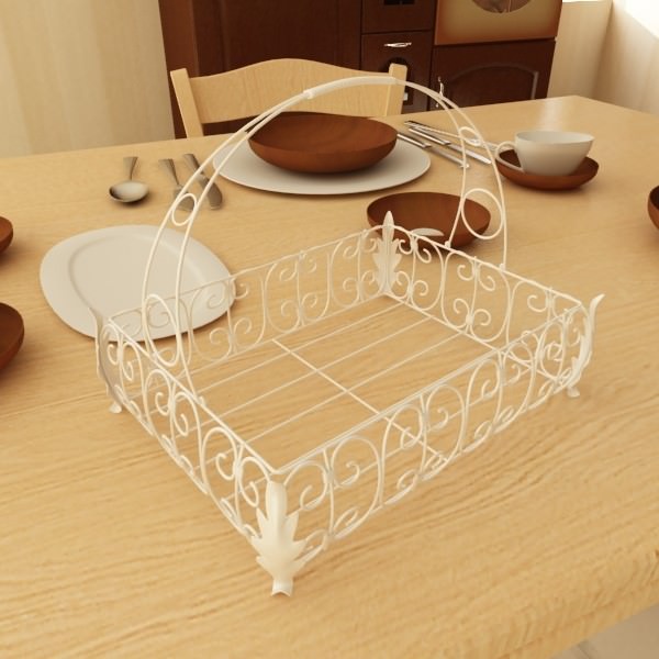 Basket and bowls collection 14 items 3D model_39