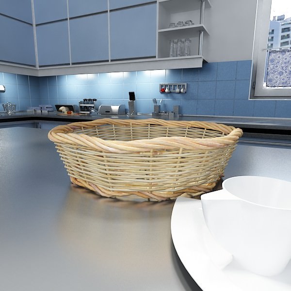 Basket and bowls collection 14 items 3D model_49