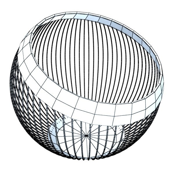 Basket and bowls collection 14 items 3D model_18