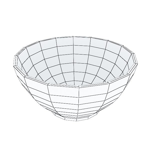 Basket and bowls collection 14 items 3D model_67