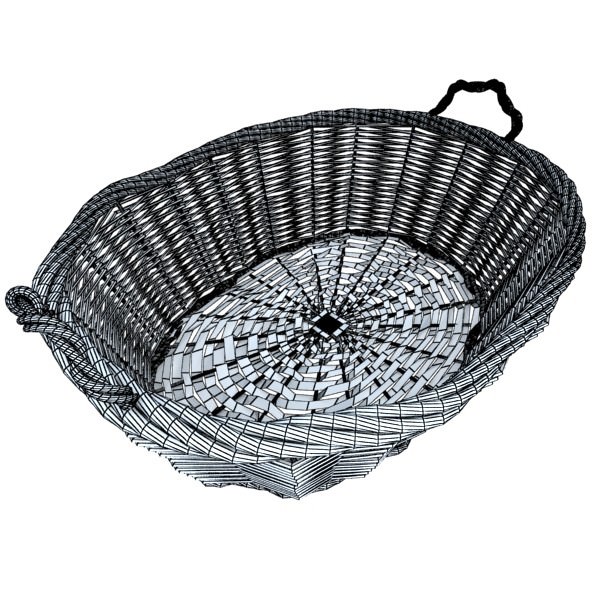 Basket and bowls collection 14 items 3D model_38