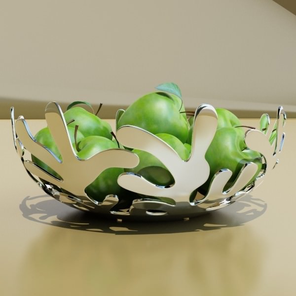 Basket and bowls collection 14 items 3D model_22