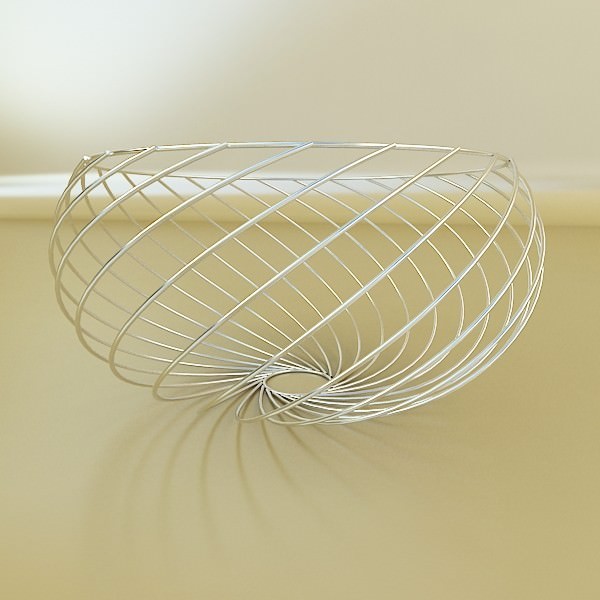 Basket and bowls collection 14 items 3D model_12