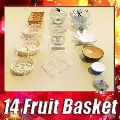 Basket and bowls collection 14 items