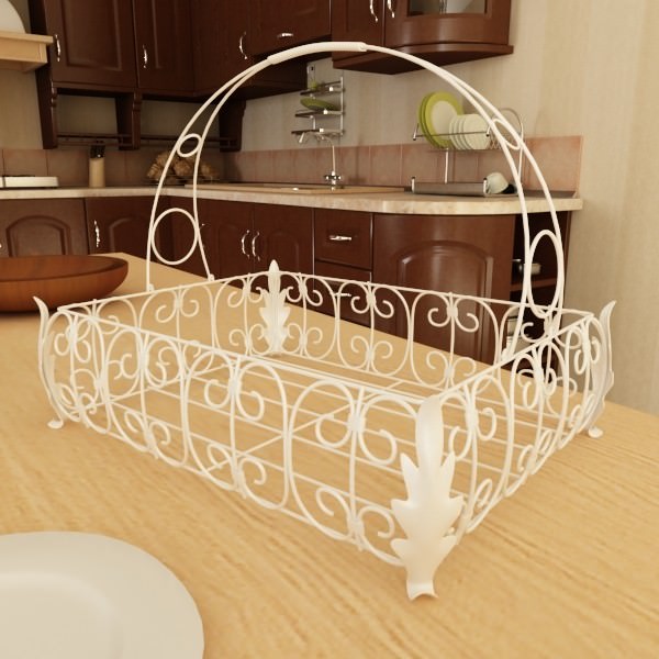 Basket and bowls collection 14 items 3D model_40