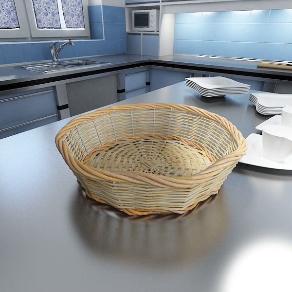 Basket and bowls collection 14 items 3D model_48