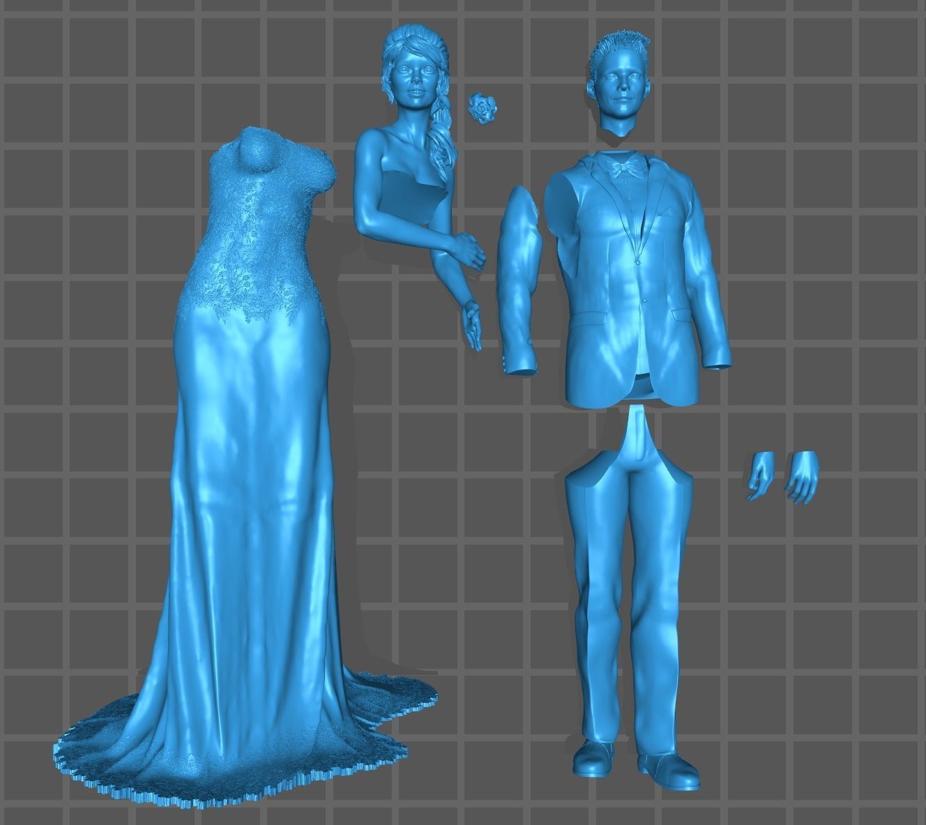NEW WEDDING BRIDE 3 3D print model_4