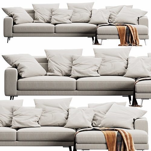Ditre Italia Anderson Chaise Lounge 3D model 2