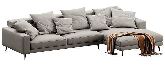 Ditre Italia Anderson Chaise Lounge 3D model 6