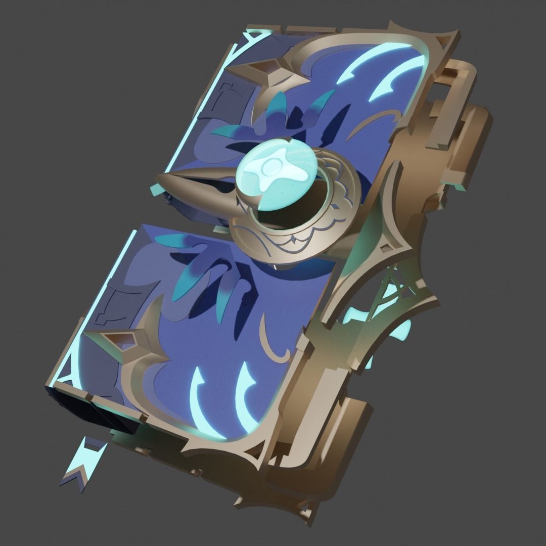 Wine and Song - Mona Book - Catalyst Weapon - Genshin Impact 3D print model_3