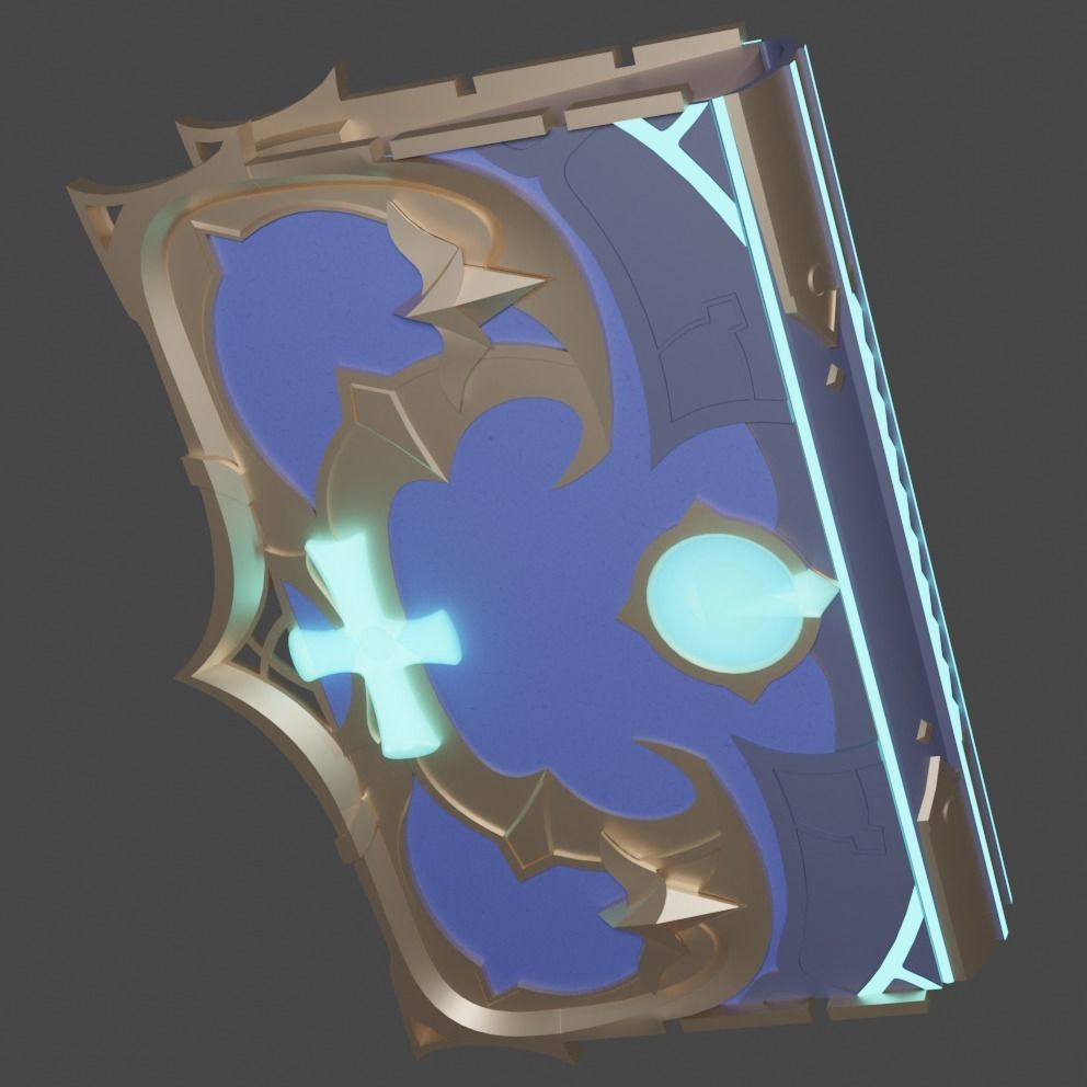 Wine and Song - Mona Book - Catalyst Weapon - Genshin Impact 3D print model_1