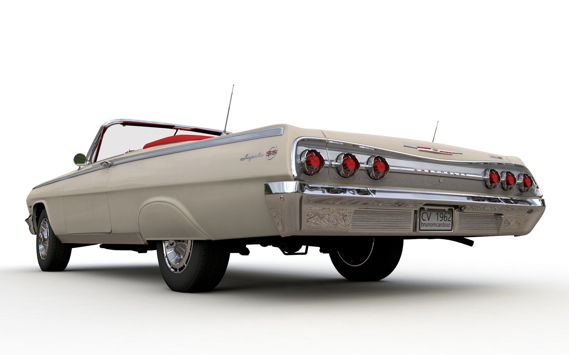 Chevy Impala SS Convertible 1962 3D model_12