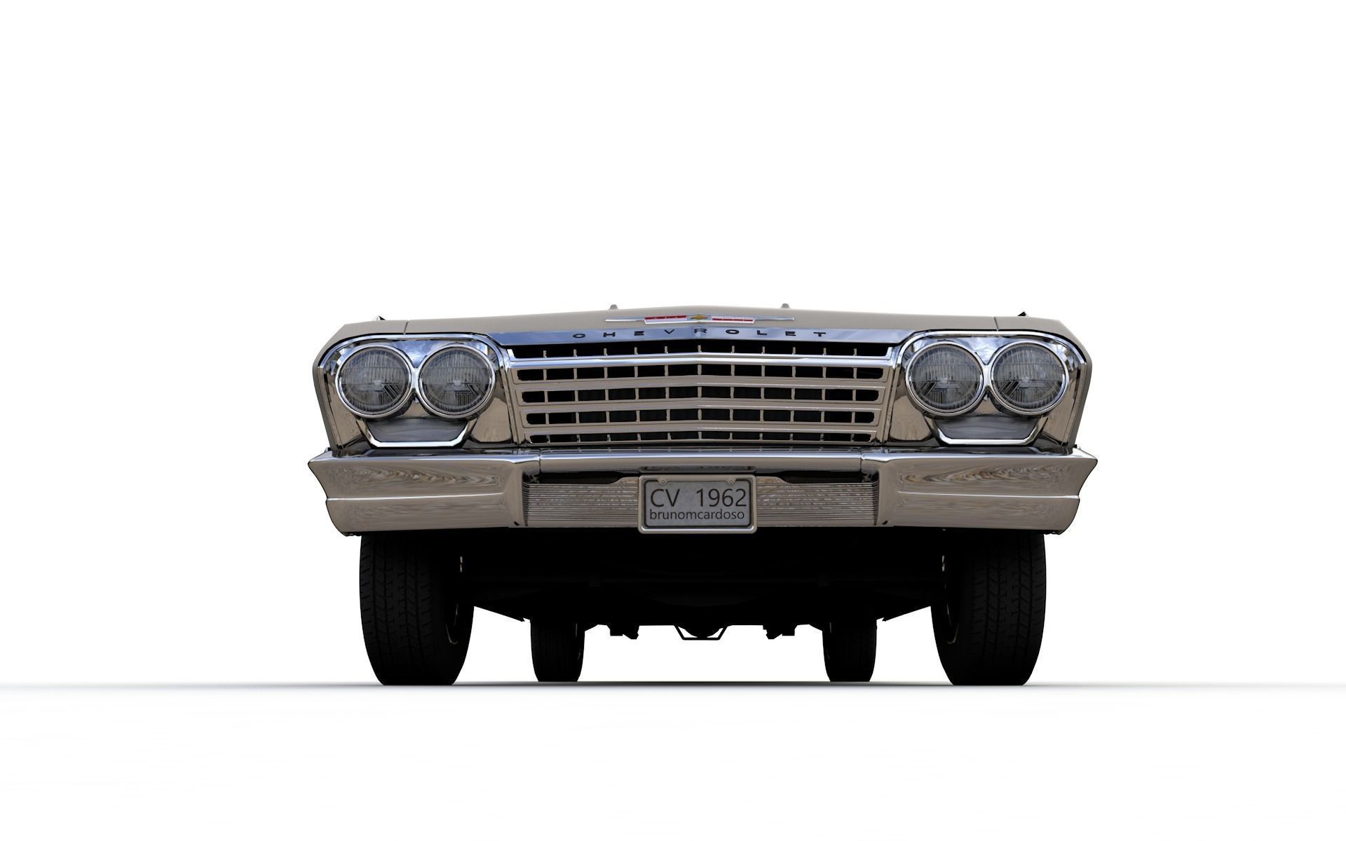 Chevy Impala SS Convertible 1962 3D model_18