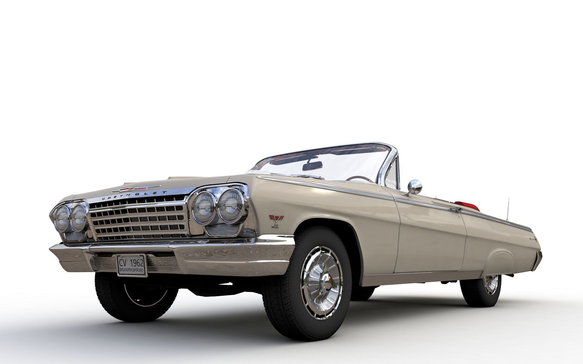 Chevy Impala SS Convertible 1962 3D model_17