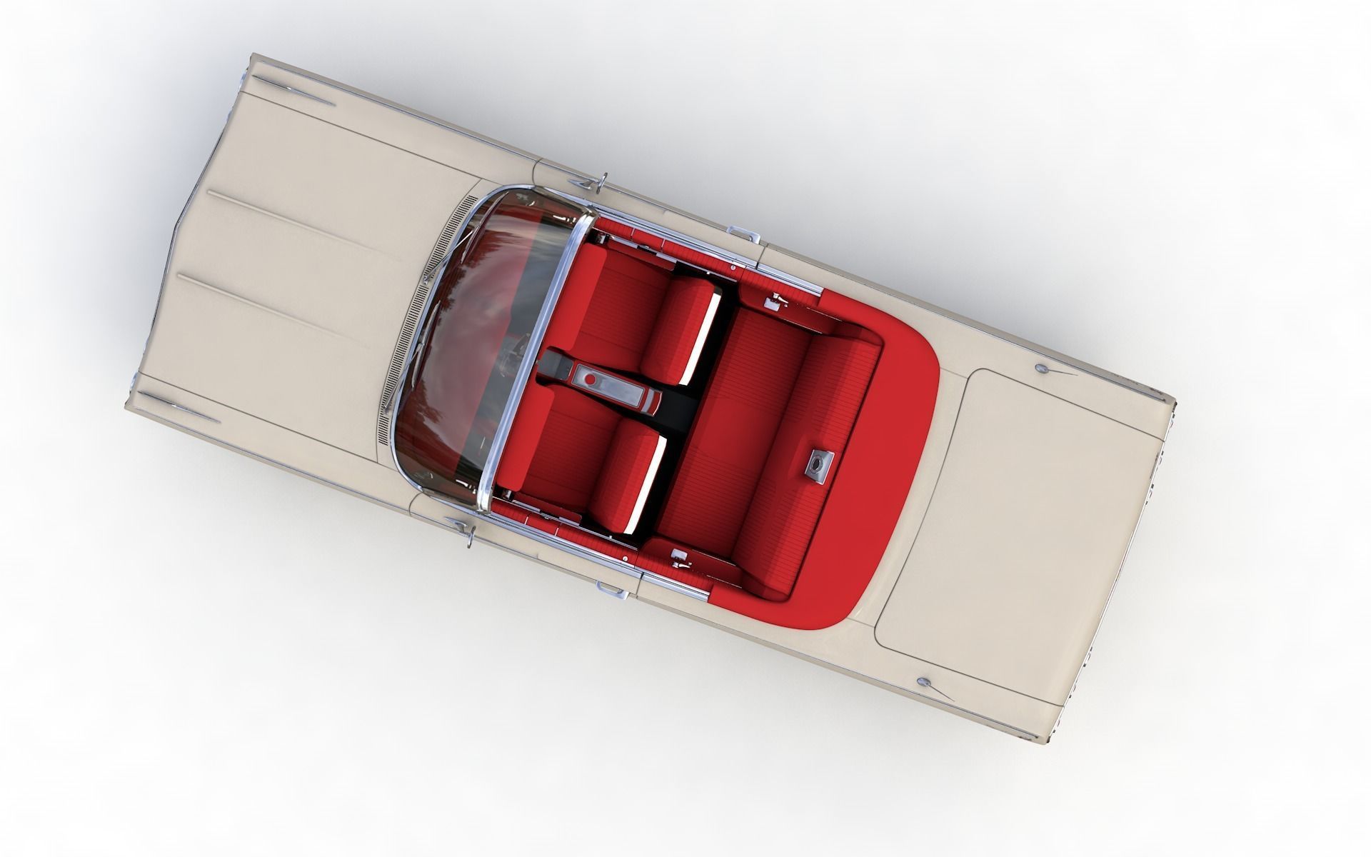 Chevy Impala SS Convertible 1962 3D model_4