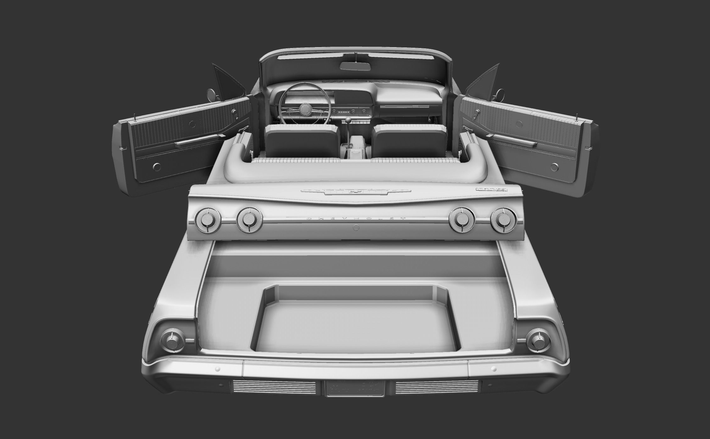Chevy Impala SS Convertible 1962 3D model_26
