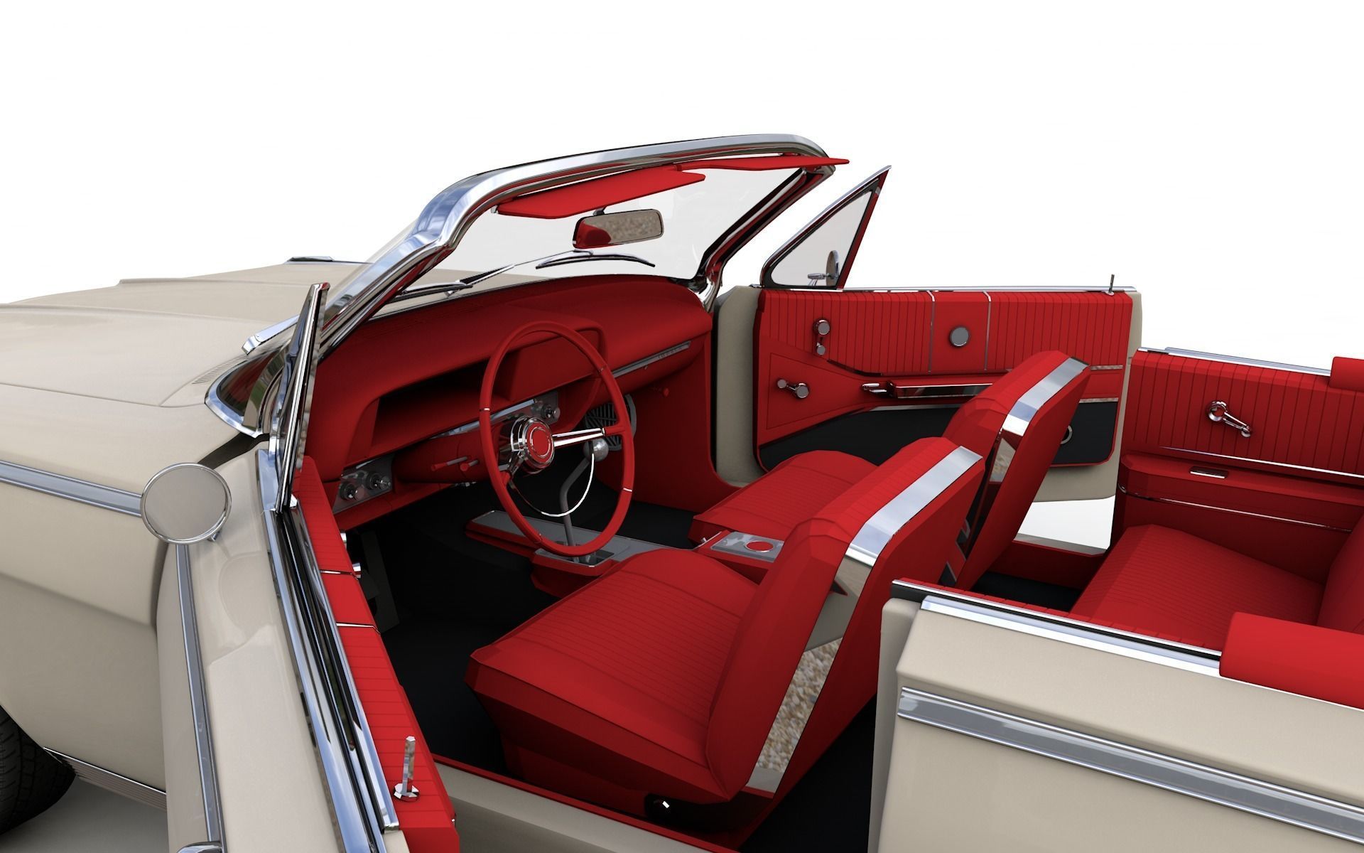 Chevy Impala SS Convertible 1962 3D model_19