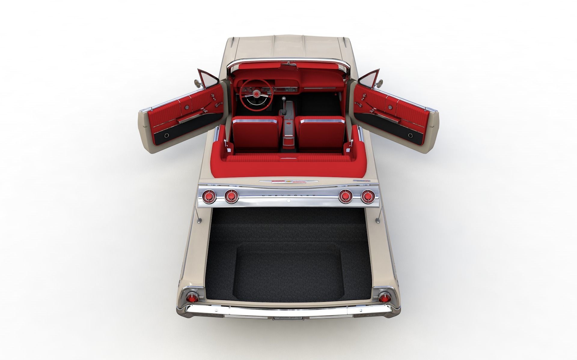 Chevy Impala SS Convertible 1962 3D model_9