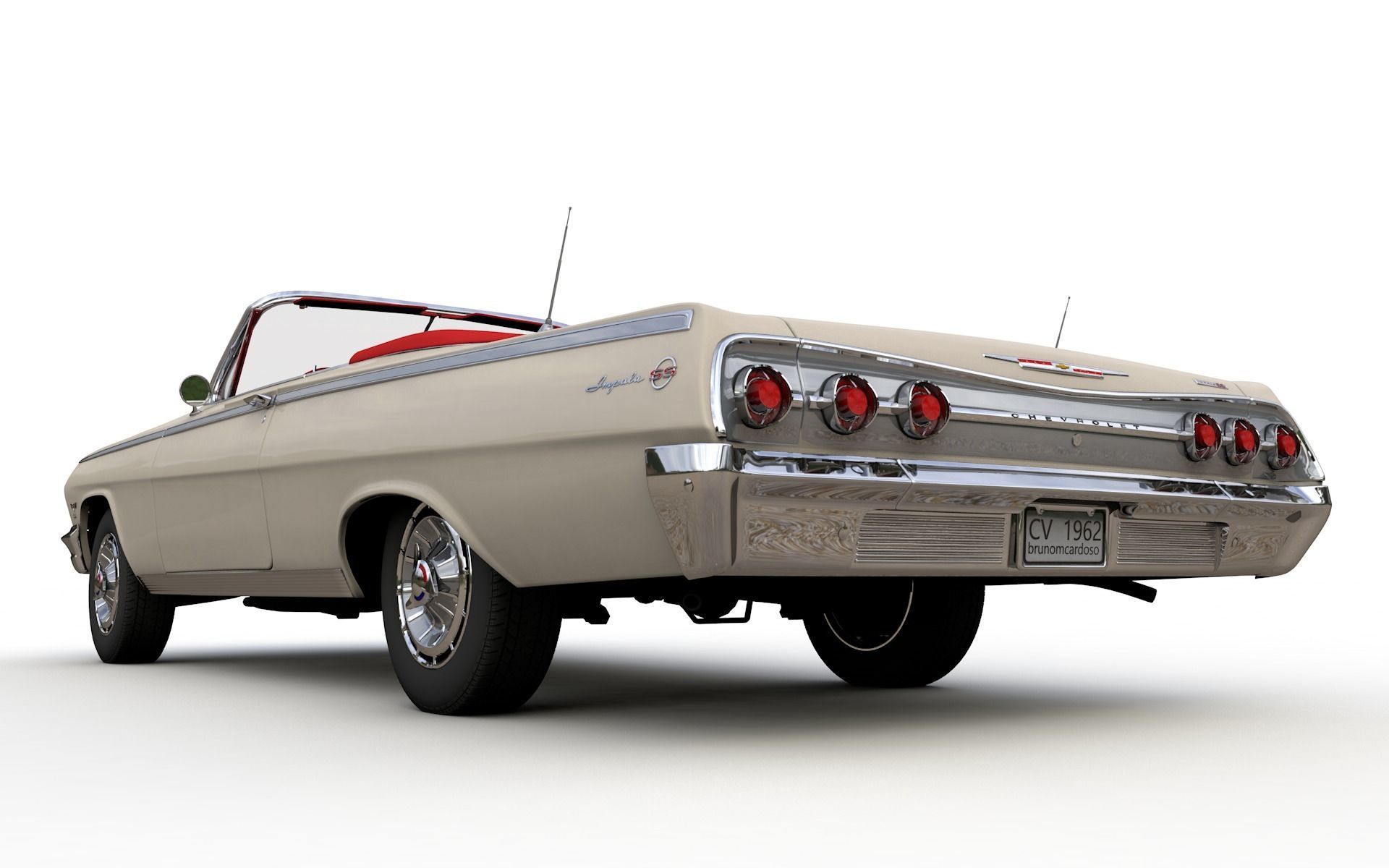 Chevy Impala SS Convertible 1962 3D model_11