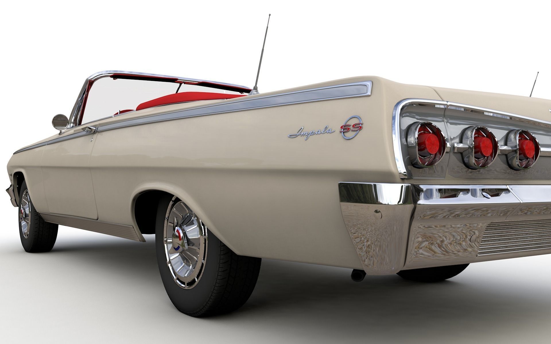 Chevy Impala SS Convertible 1962 3D model_10