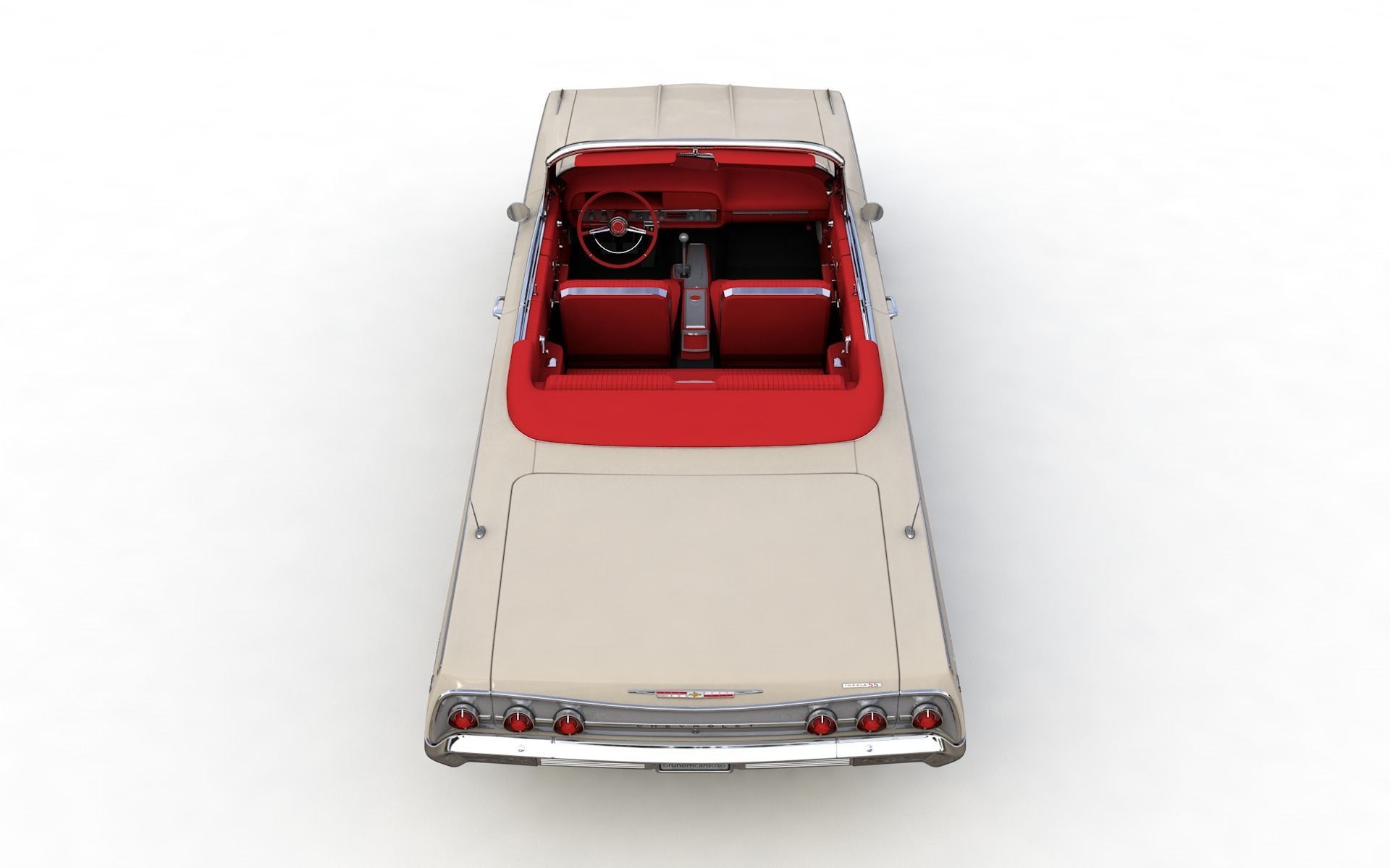 Chevy Impala SS Convertible 1962 3D model_8