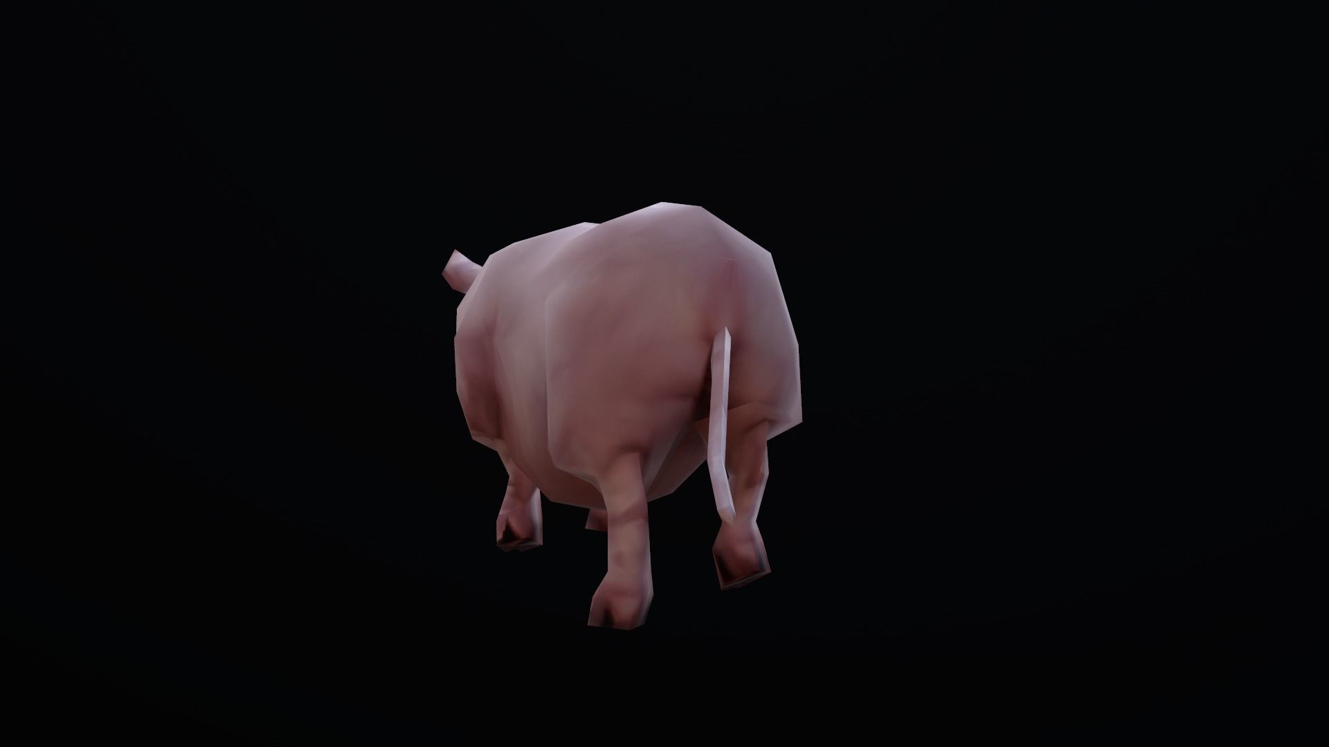 low-poly animated pig Low-poly 3D model_4