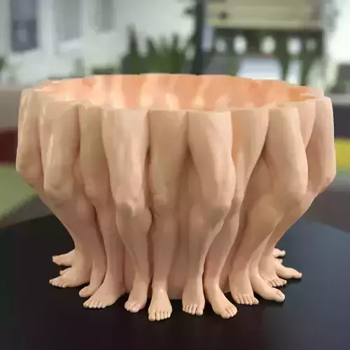 Leg strong man pot planter 3D print model