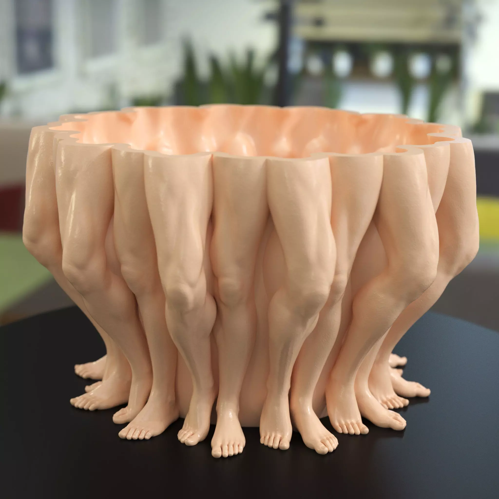 Leg strong man pot planter 3D print model_0