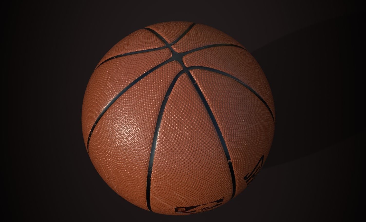 Basketball Rim and Spalding basketball Low-poly 3D Model Collection_11