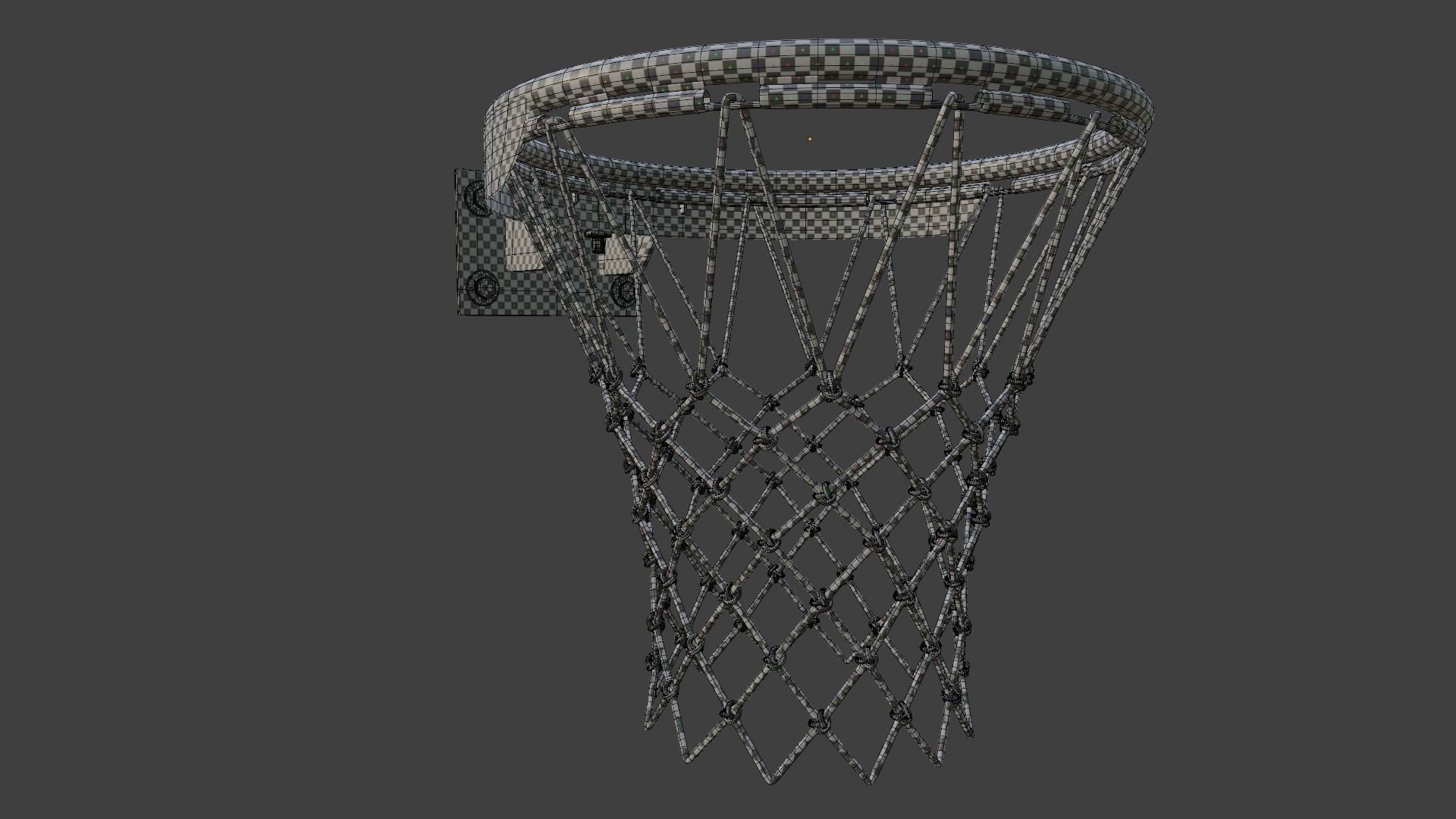Basketball Rim and Spalding basketball Low-poly 3D Model Collection_9