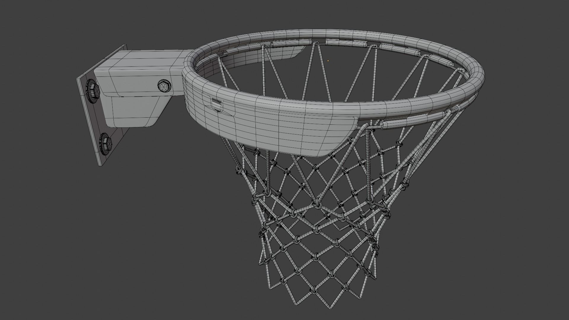 Basketball Rim and Spalding basketball Low-poly 3D Model Collection_8