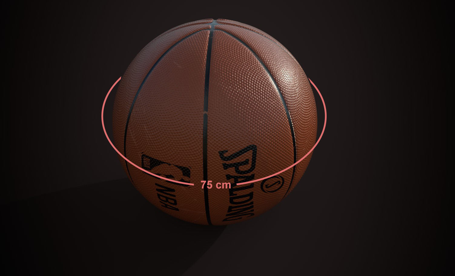 Basketball Rim and Spalding basketball Low-poly 3D Model Collection_14
